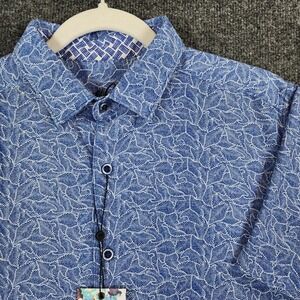 Robert Graham Vinaco Men Linen Coastal Resort Vacation Shirt Size M NWT